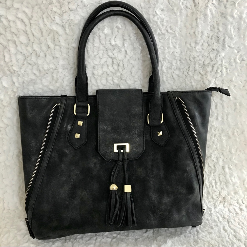 Imishion Black & Gray Tote Purse